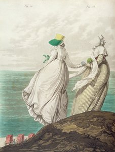 入浴場所、「ファッションのギャラリー」、1797年（カラー彫刻）