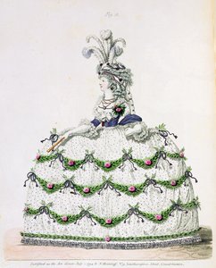 コートドレス、イチジク。 15、ニコラウス・ハイデロフの「ファッションのギャラリー」第1巻、1794年7月（印刷） 作： Nicolaus von Heideloff