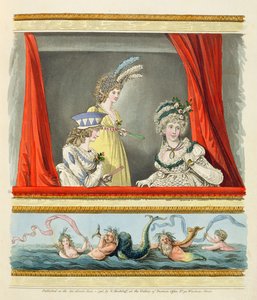 ニコラウスハイデロフの「ファッションのギャラリー」第2巻、1796年6月のオペラドレス（印刷） 作： Nicolaus von Heideloff