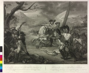 1796年10月19日、カール大公はエメンディンゲンの戦いに参戦した。 作： Nicolo Schiavonetti
