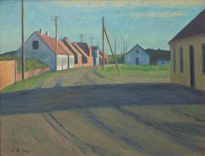 小さな町の道。 ストランド 作： Niels Jakob Jakobsen Bjerre