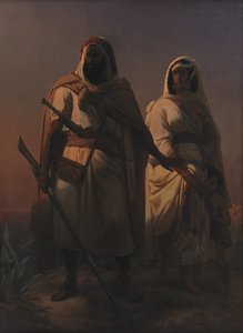砂漠のアラブ人家族 作： Niels Simonsen