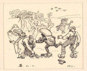 「太った猫」のイラスト 作： Niels Skovgaard