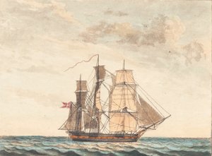 逆に横たわっているデンマークのフリゲート艦 作： Niels Truslew