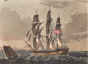 ぼかしのための lootsbaad とデンマークのフリゲート艦 作： Niels Truslew