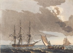 停泊中のロシアのフリゲート艦 作： Niels Truslew