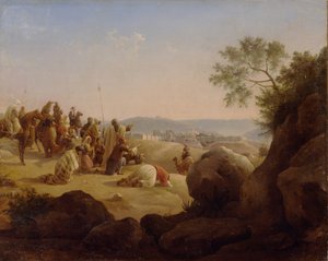 エルサレム前の巡礼者、1831年 作： Nikanor Grigoryevich Chernetsov