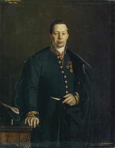 芸術家ピョートル・ベイシンの肖像 1794-1881, 1857 作： Nikanor Leontievich Tiutriumov