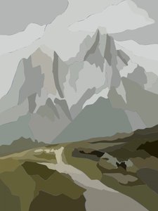 アルプスの山道 作： Nikita Jariwala