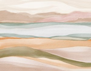 穏やかな水彩画の風景 作： 