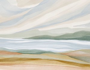 穏やかな水彩画の風景 作： 