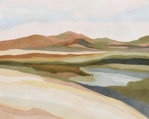 穏やかな水彩画の風景 作： Nikita Jariwala