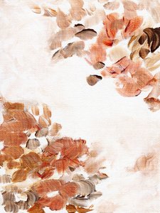アースカラーの抽象的な花々 作： 