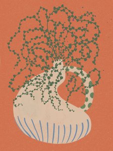 緑のつる性植物 作： 