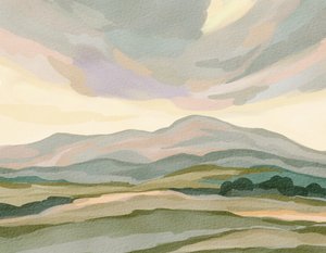 静寂に包まれた山岳風景 作： 