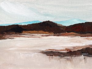 静寂に包まれた山岳風景 作： 