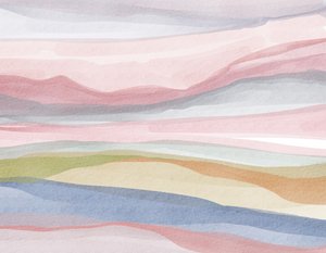 パステルと水彩の風景画 作： 