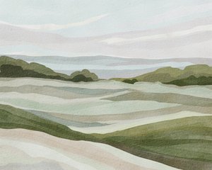 流れるようなパステル調の風景