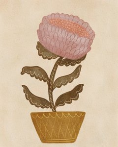 素朴な鉢植えの花 作： 