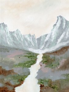 静かな山の谷