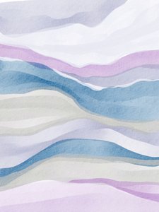 穏やかな水彩抽象画 作： 