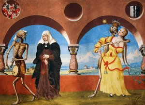 死、未亡人、若い女性（アルブレヒト・カウフの「死の舞踏」より 作： Niklaus Manuel