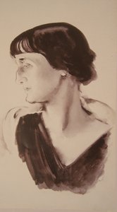 詩人アンナ・アフマトヴァの肖像1889-1966、1928 作： Nikolai Adrianovich Tyrsa