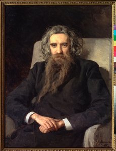 Portrait du philosophe et ecrivain Vladimir Solovyov (Soloviev, Solovev) (1853-1900) (Portrait of the Philosopher and Author Vladimir Solovyov) - Peinture de Nikolai Alexandrovich Yaroshenko (Yarochenko) (1846-1898)、キャンバスに油彩 作： Nikolai Aleksandrovich Yaroshenko