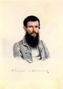 デカブリストドミトリーザヴァリシンの肖像1804-1892、1839 作： Nikolai Alexandrovich Bestuzhev