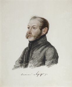 デカブリスト・ニコライ・ロラーの肖像1794-1873、1832-1833 作： Nikolai Alexandrovich Bestuzhev