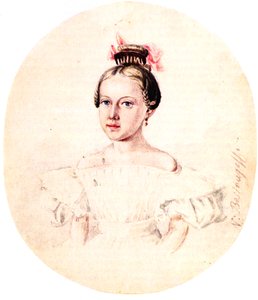 オルガ・アンネコワ、肖像画、デカブリスト・イワン・アネンコウの娘、1836