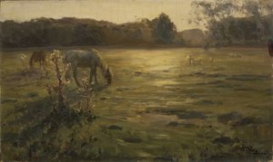牧草地の馬 作： Nikolai Alexandrovich Klodt