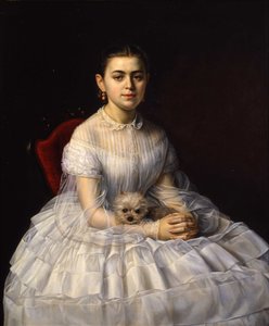 ヴァルヴァラ アレクサンドロヴナ モロゾヴァの肖像、旧姓フルドヴァ 1848-1917 年、1865 年。 作： Nikolai Andreyanovich Zavaruev
