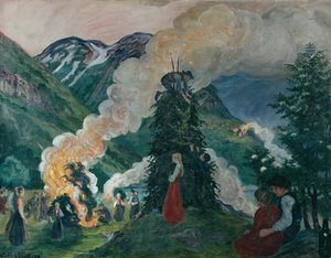 真夏の大火を起こし 作： Nikolai Astrup