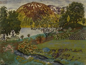 6月の庭の夜 作： Nikolai Astrup