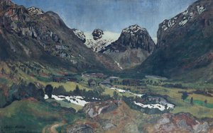 マウンテンビレッジでの6月の夜 作： Nikolai Astrup
