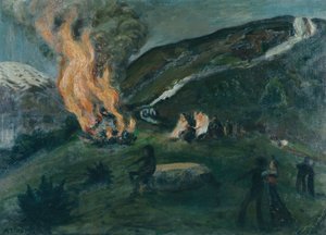 真夏の火事 作： Nikolai Astrup