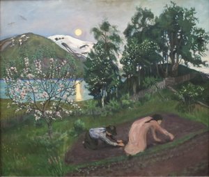 ノルウェー語  Vårnatt i hagen 春の夜 作： ニコライ・アストラップ