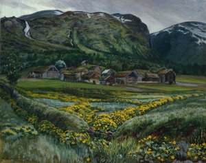 土曜の夜とキンポウゲ 作： Nikolai Astrup