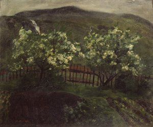 春雨と桜 作： Nikolai Astrup