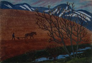 農夫（キャンバスに油彩） 作： Nikolai Astrup