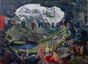 洞窟 作： Nikolai Astrup