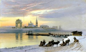 「イルクーツクのアンガラ」、1886年。 作： Nikolai Dobrovolsky
