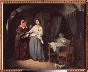 誘惑、プロキュレス - ニコライ・グスタヴォヴィッチ・シルダー（1828-1898）による絵画、キャンバスに油彩 作： Nikolai Gustavovich Schilder