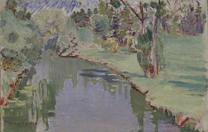 スラビアンカ川で、1909 作： Nikolai Ivanovich Kulbin