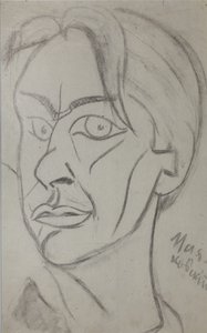 詩人ウラジーミル・マヤコフスキー 1893～1930年、1913年。 作： Nikolai Ivanovich Kulbin