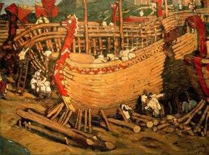 船の建造 作： Nikolai Konstantinowitsch Roerich