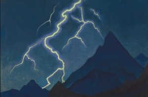 天国の呼び声。雷、1935-1936 作： Nikolai Konstantinowitsch Roerich