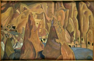 カールスバッド洞窟- NKRoerichによる絵画 作： Nikolai Konstantinowitsch Roerich