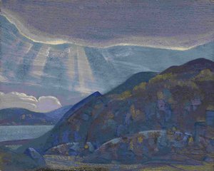 ラドガシリーズの岩と崖、1917-1918 作： Nikolai Konstantinowitsch Roerich